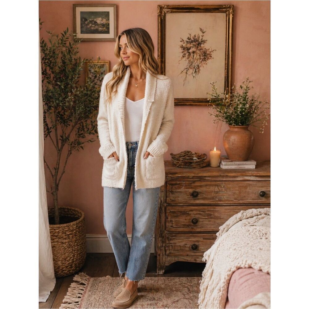 Anthropologie Sleeping on Snow White Cardigan size XL
